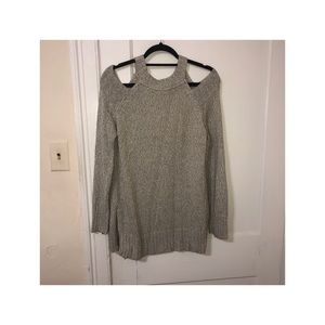 COLD SHOULDER FALL SWEATER